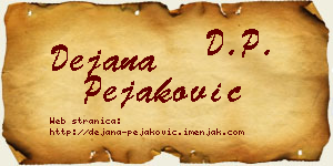 Dejana Pejaković vizit kartica